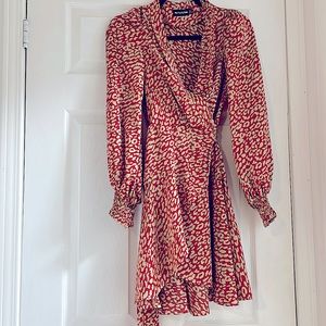 Pretty Little Thing Leopard Wrap Dress